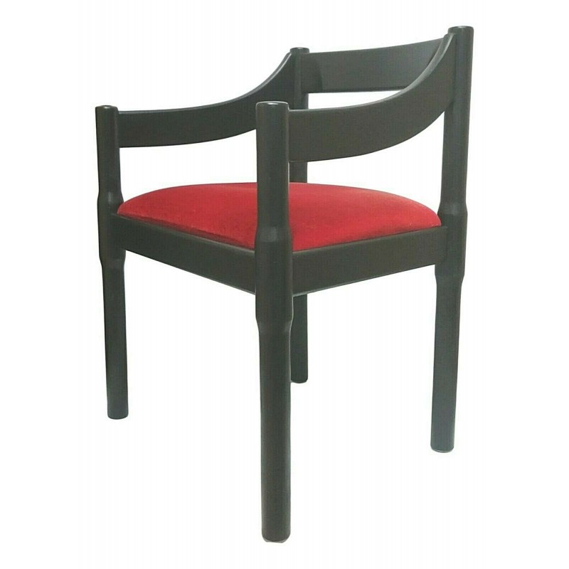 Artemide 1960s Vico Magistretti per Artemide Primo Serie Carimate Arm Chair Nero Con Cavo 